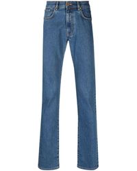 Versace - Slim-Fit-Jeans mit Logo-Stickerei - Lyst