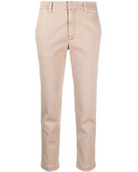Brunello Cucinelli - Cropped Cotton Chino Trousers - Lyst