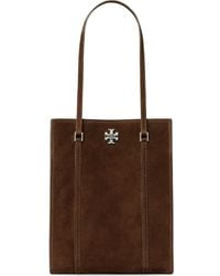 Tory Burch - Kira Kleine Suède Shopper Met Draaislot - Lyst