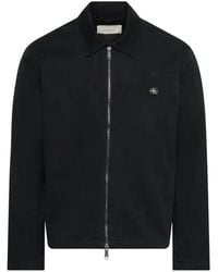 Calvin Klein - Logo-Patch Zip-Up Shirt Jacket - Lyst