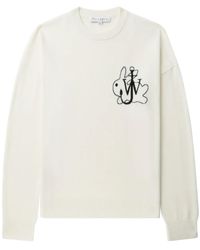 JW Anderson - Intarsien-Pullover Mit Logo - Lyst