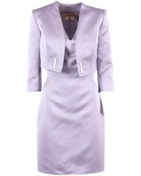 Elisabetta Franchi - Letter Embellished Jacket And Dress Set - Lyst
