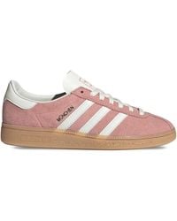 adidas - Muenchen Suede Three-Stripe Sneakers - Lyst