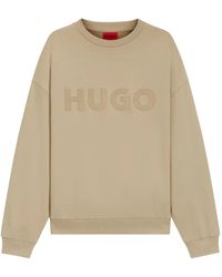 HUGO - Logo-Embossed Sweatshirt - Lyst