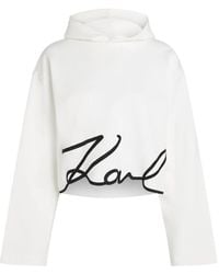 Karl Lagerfeld - Felpa Con Cappuccio - Lyst