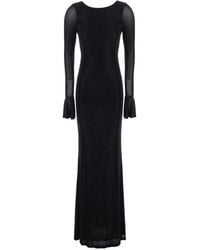 Twentyfourhaitch - Algedi Crystal-Embellished Open-Back Maxi Dress - Lyst