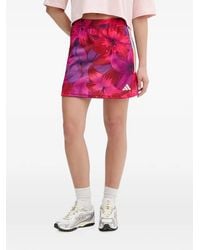 adidas - X Farm Rio Floral-Print 3-Stripes Skirt - Lyst