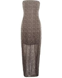 ROTATE BIRGER CHRISTENSEN - Beaded Midi Tube Dress - Lyst
