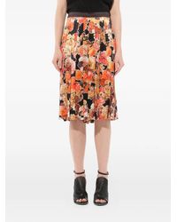 Givenchy - Floral Pleated Skirt - Lyst