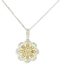 HYT Jewelry - Floral-Pendant Diamond Necklace - Lyst
