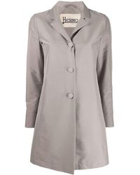 Herno Imperméable à boutonnière devant - Gris