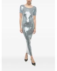 Maison Margiela - Sequin Short-Sleeve Maxi Dress - Lyst