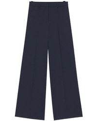 HUGO - Pinstripe-Pattern Wide-Leg Trousers - Lyst