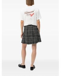 HUGO - Geruite Bouclé Mini-Rok Met A-Lijn - Lyst