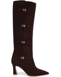 Malone Souliers - Suede Buckled Nolan Knee-High Boots 70 - Lyst