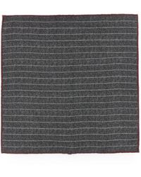 Brunello Cucinelli - Pinstripe Hand-Rolled Pocket Square - Lyst