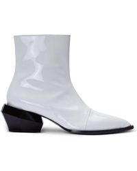 Balmain - Patent Leather Billy Ankle Boots - Lyst