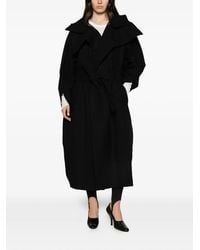 Issey Miyake - Belted Oversized-Collar Coat - Lyst