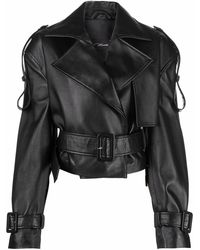 Manokhi - Hana Cropped Biker Jacket - Lyst