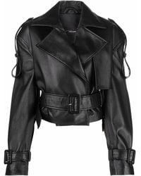 Manokhi - Hana Cropped Biker Jacket - Lyst
