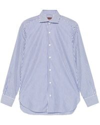 Barba Napoli - Striped-Print Long-Sleeve Shirt - Lyst