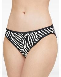 Kate Spade - Zebra-Print Bikini Bottoms - Lyst