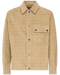 Burberry - Giacca-Camicia A Coste - Lyst
