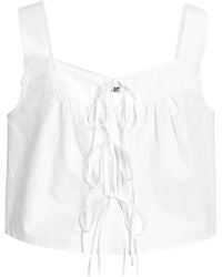 Ciao Lucia - Emilia Tie-Front Square-Neck Top - Lyst