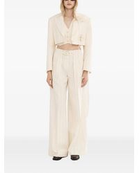 Nissa - Belted Striped Trousers - Lyst