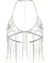 Loulou - X Lit Appeal Crystal-Embellished Triangle-Cup Top - Lyst