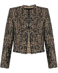 IRO - Tweed Frayed-Edge Jacket - Lyst
