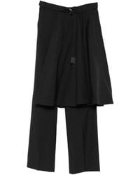 Sacai - Pleated-Overlay Trousers - Lyst