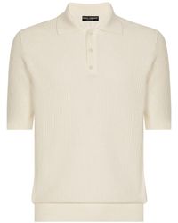 Dolce & Gabbana - Logo-patch Short-sleeve Polo Shirt - Lyst