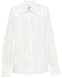 Semicouture - Striped Tie-Back Shirt - Lyst