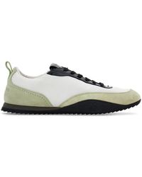 Ferragamo - Panelled Lace-up Sneakers - Lyst