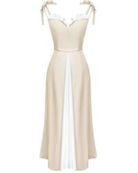 POST MERIDIEM - Flowy Slit Midi Dress - Lyst
