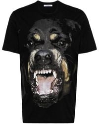Givenchy - Rottweiler-print Cotton T-shirt - Lyst