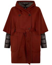 Moorer - Hooded Belted Coat - Lyst