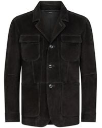 Tom Ford - Leather Blazer - Lyst
