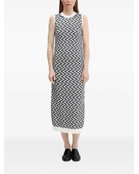 Barbour - Ärmelloses Midikleid Mit Zickzackmuster - Lyst