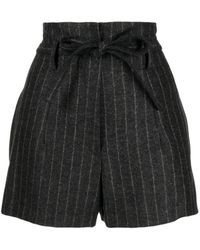 IRO - Stripe-pattern High-waist Shorts - Lyst