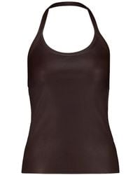 Stouls - Cherry Halter-Neck Leather Top - Lyst