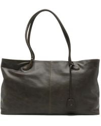 Low Classic - Haricot Logo-Debossed Leather Tote Bag - Lyst