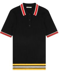 Entire studios - Striped Ribbed Polo Shirt - Lyst