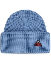 DSquared² - Logo-Patch Ribbed-Knit Beanie Hat - Lyst