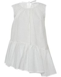Cecilie Bahnsen - Bettina Asymmetric-Hem Sleeveless Blouse - Lyst