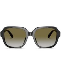 COACH - Square Frame Logo Sunglasses - Lyst