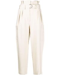 IRO - Pantalones Masit capri con cintura paperbag - Lyst