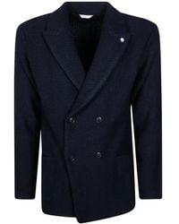 Manuel Ritz - Double-Breasted Long-Sleeve Blazer - Lyst