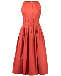 Antonelli - Vestido Midi Liana Con Cinturón - Lyst